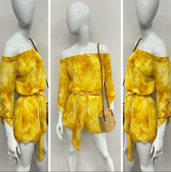 Pants - 🆕️ Yellow Tie Dye Romper